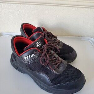Zeba Shoes Hands Free Athletic Walking Comfort Shoes Cosmic Black Red Men's Sz10